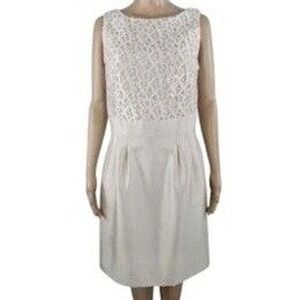 Tahari‎ Champagne Gold Midi Dress Sz 12 Fit Flare Cocktail Wedding Party NWT